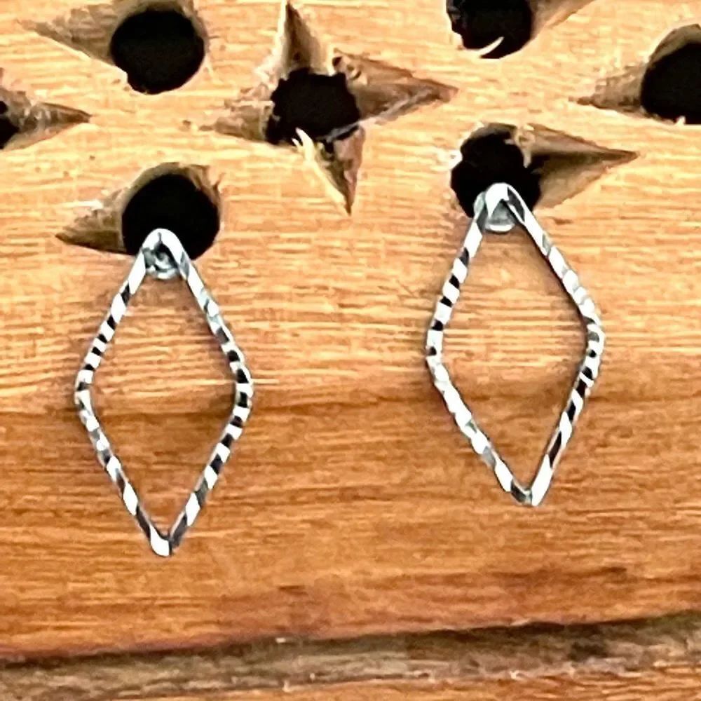 Grey post earrings 